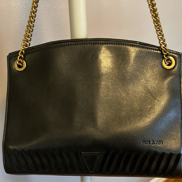 Stylish Parisian Leather Black Bag by French brand Nat & Nin - Picture 3 of 9